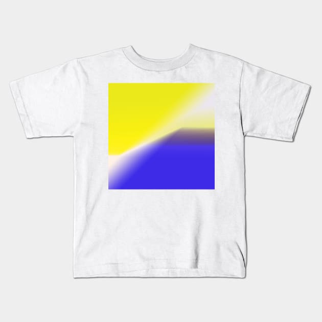 blue yellow white abstract texture Kids T-Shirt by Artistic_st